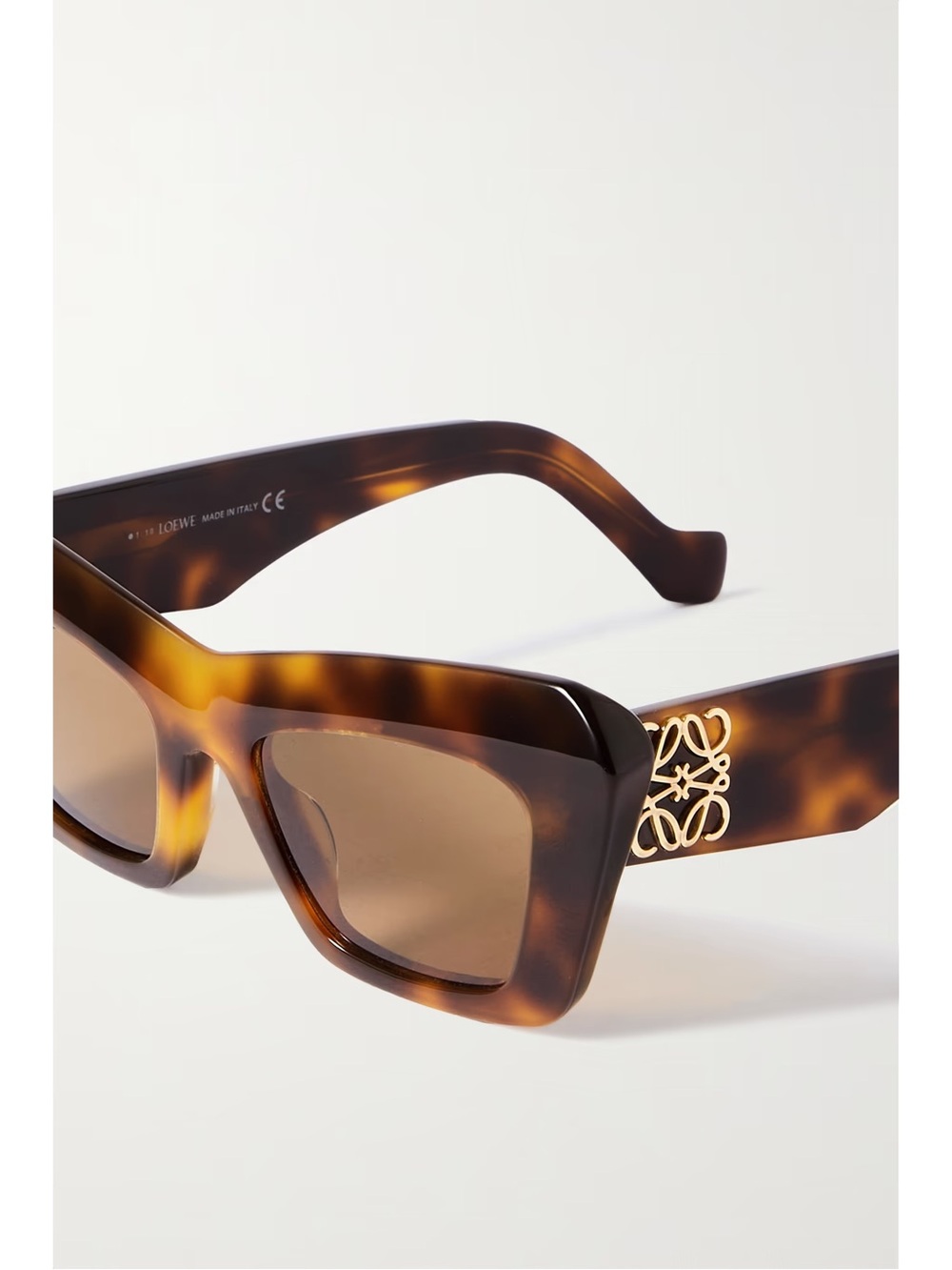 Loewe Anagram Cat Eye Sunglasses Tortoise Brown Authentic